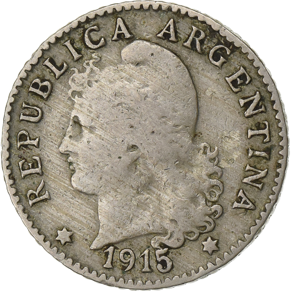 Argentina, 5 Centavos, 1915, Copper-nickel, 