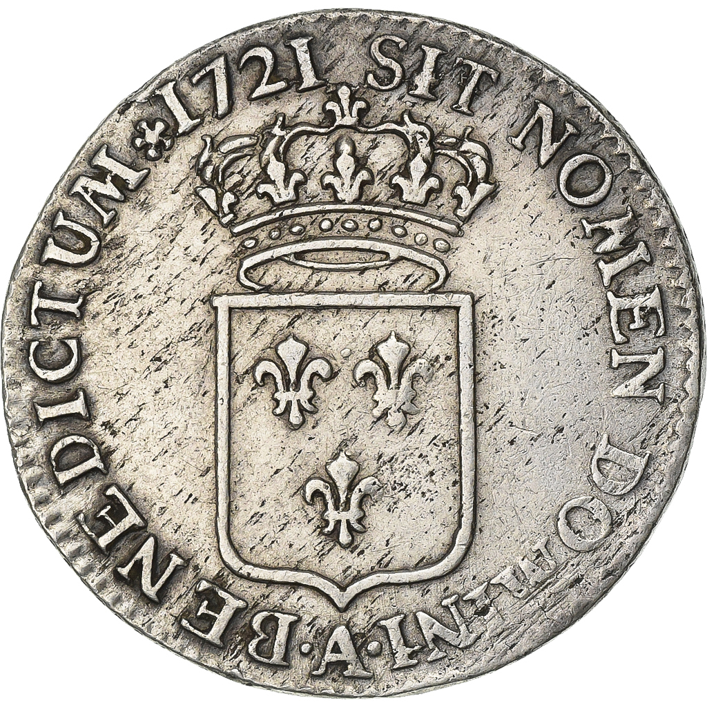 France, Louis XV, 1/3 Ecu, 1721, Paris, Silver, , Gadoury:306