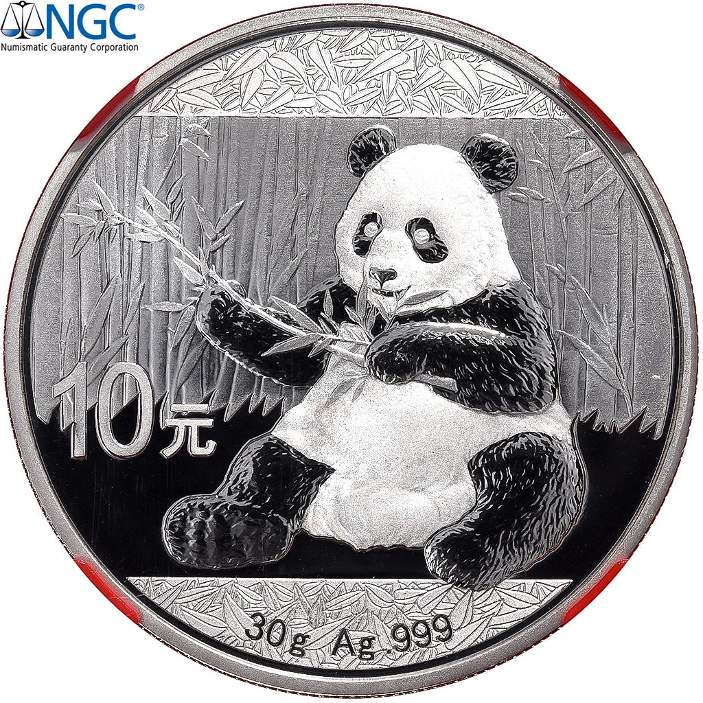 China, 10 Yüan, Panda, Kung Fu Panda 3, 2017, Proof, Silver, NGC, 