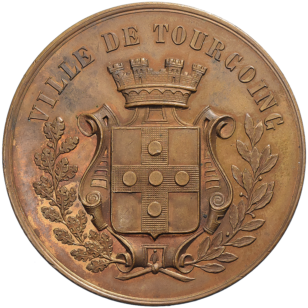 France, Medal, Ville de Tourcoing, n.d., Bronze, 