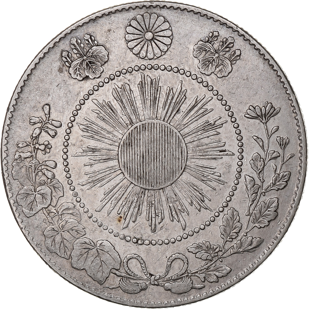 Japan, Meiji, 50 Sen, 1871, Silver, 