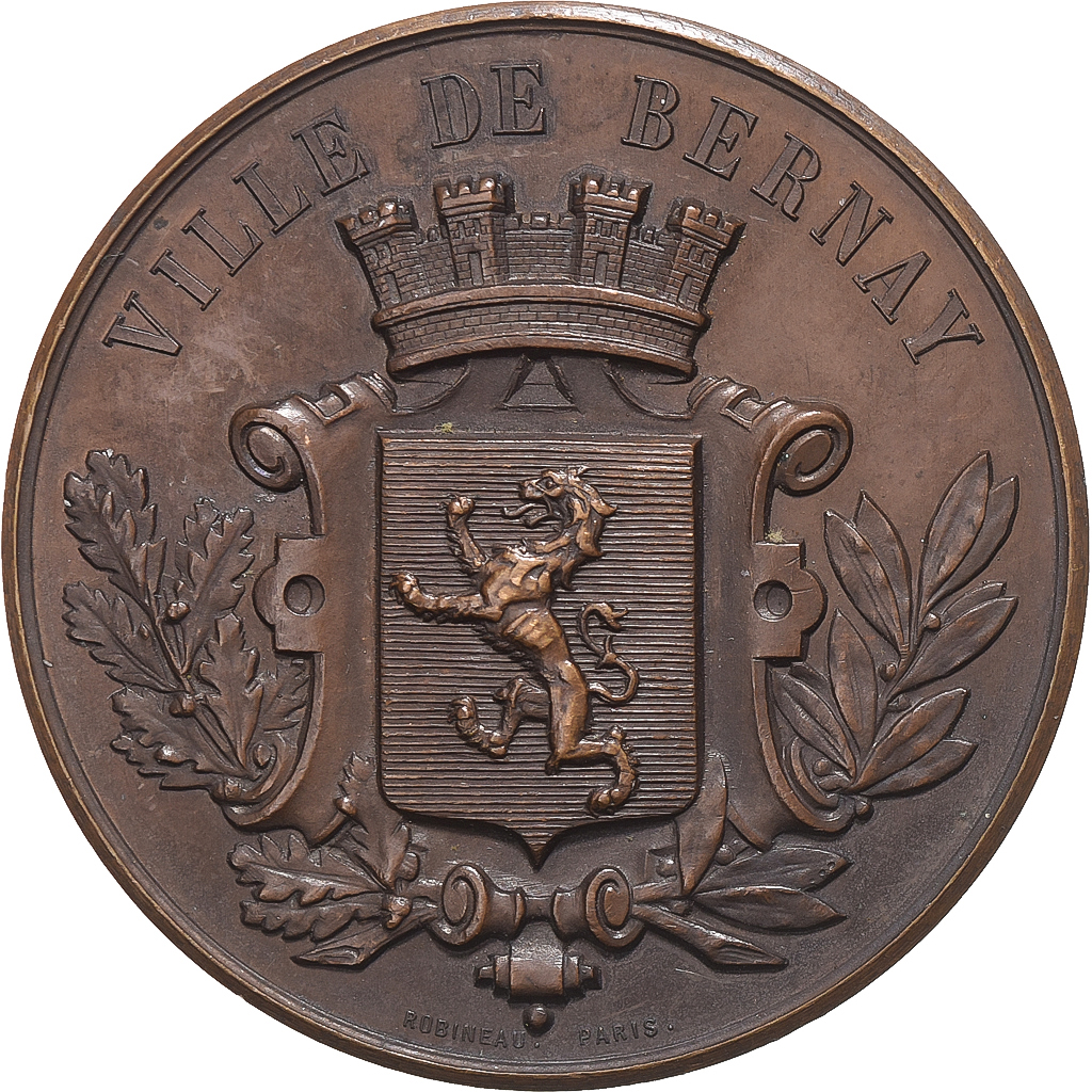 France, Medal, Ville de Bernay, Bronze, 