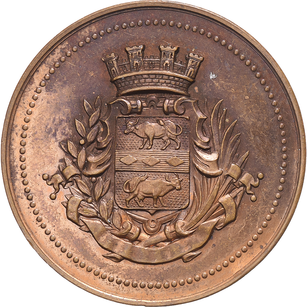 France, Medal, Inauguration du pont d'Oraison, Alpes-de-Haute-Provence, 1888