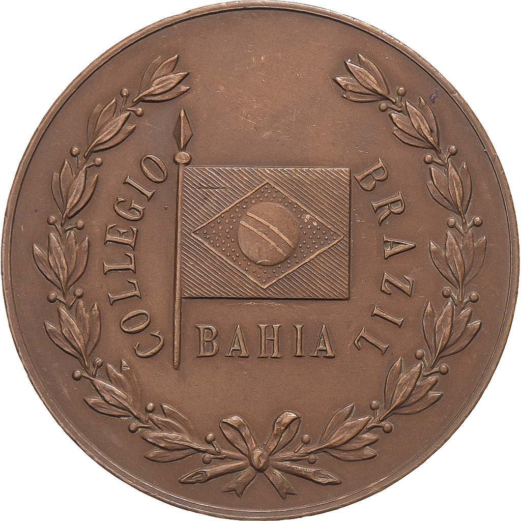 Brazil, Medal, Collegio Bahia, Brazil, Merito, Bronze, 