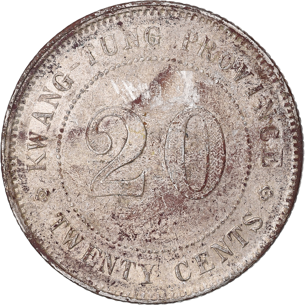 Republic of China, Kwantung, 2 Jiao, 20 Cents, Yr 11 (1922), Silver, 