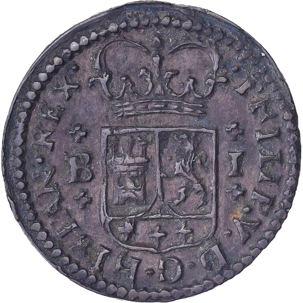 Spain, Philip V, 1 Maravedi, 1720, Barcelona, Copper, 