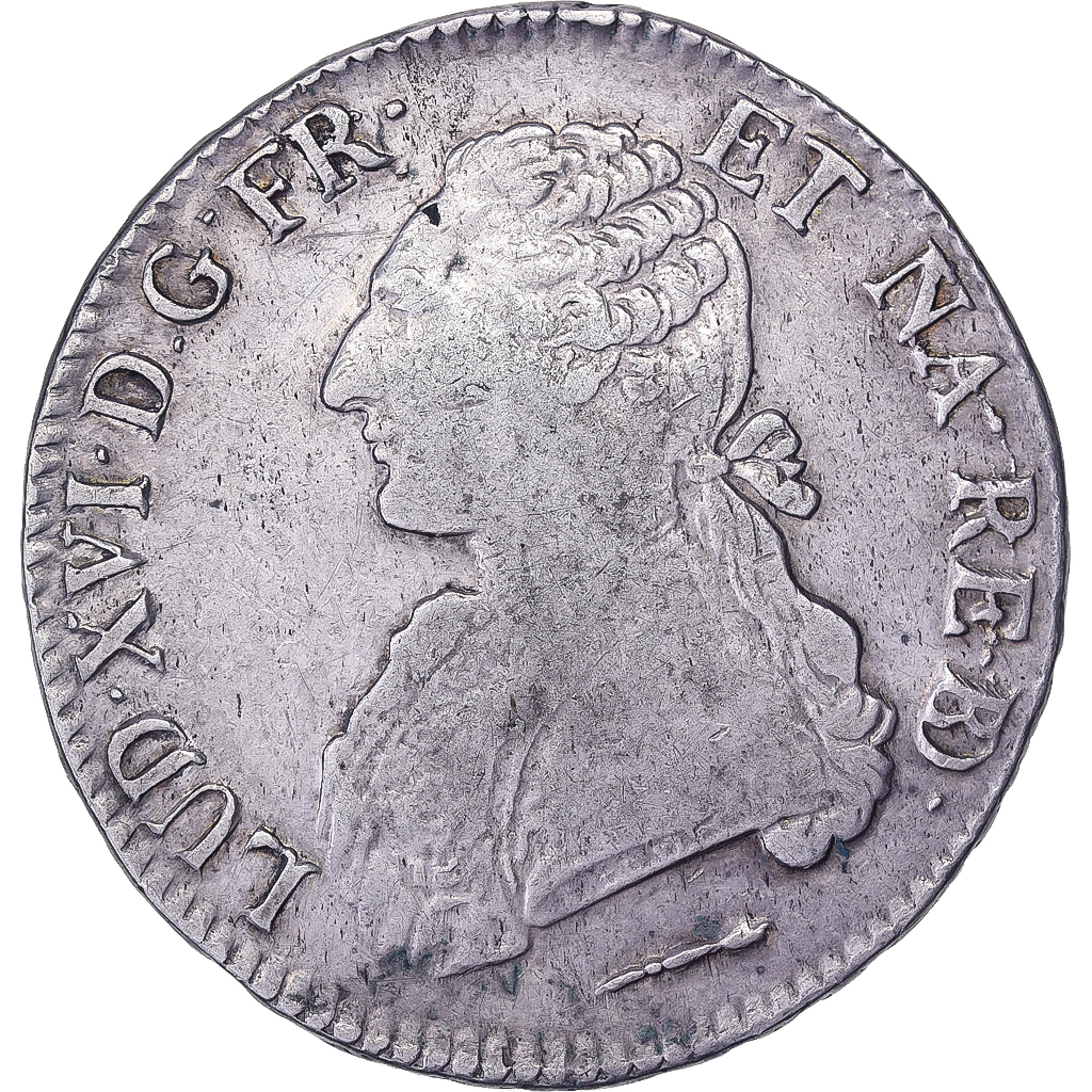 France, Louis XVI, Ecu aux branches d'olivier, 1784, Pau, Silver, 
