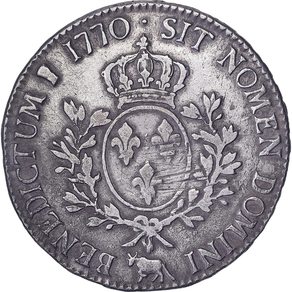 France, Louis XV, Écu de Béarn au bandeau, 1770, Pau, Silver, 