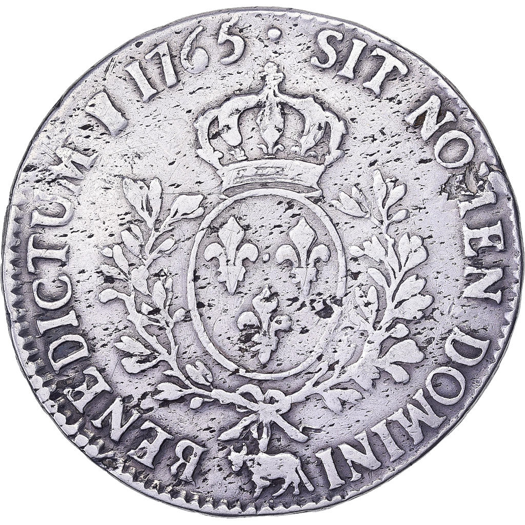 France, Louis XV, Écu de Béarn au bandeau, 1765, Pau, Silver, 