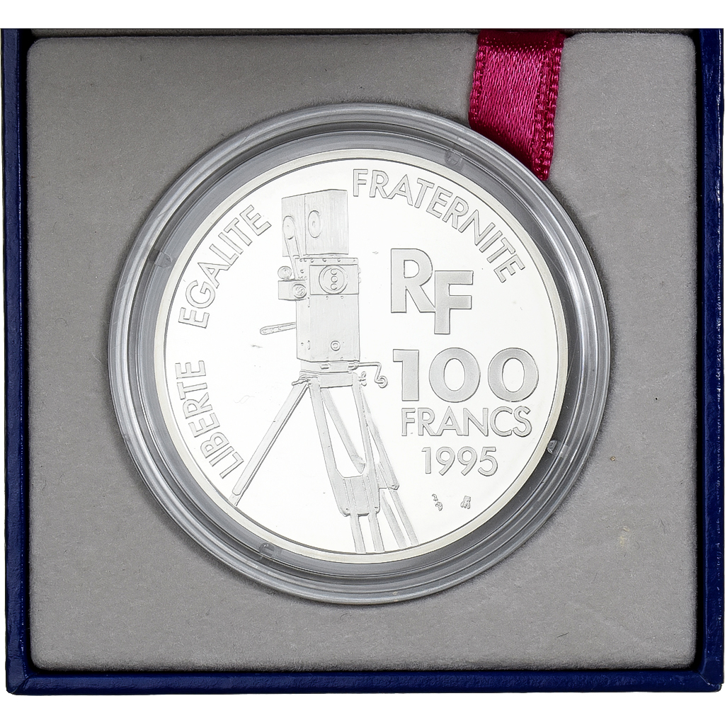 France, 100 Francs, Arletty, Centenaire du Cinéma, 1995, MDP, Proof, Silver
