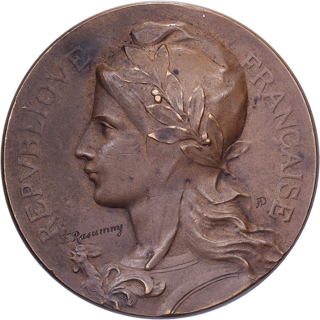 France, Medal, Ville de Nevers, Dénombrement, 1906, Bronze, 