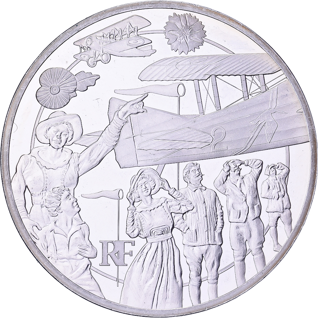 France, 10 Euro, La guerre moderne, Proof, 2017, MDP, Silver, MS