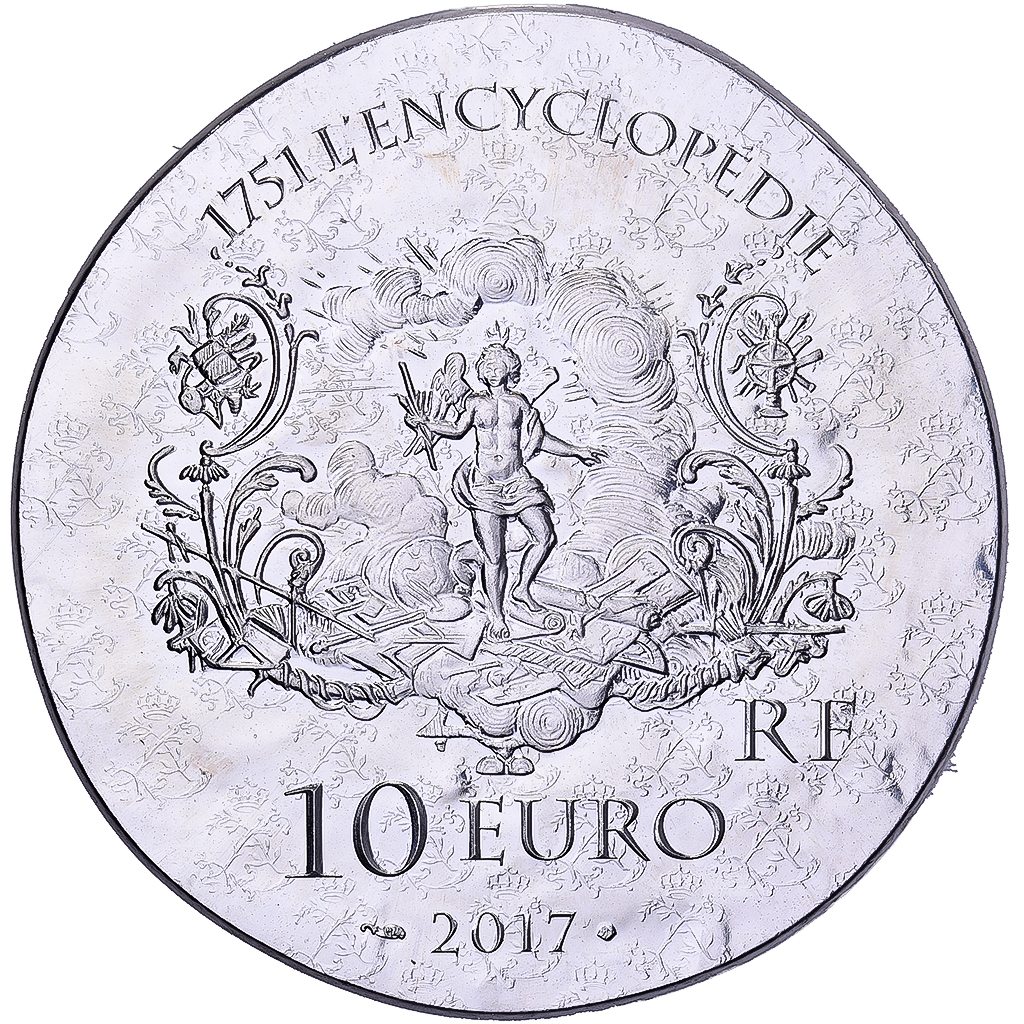 France, 10 Euro, Marquise de Pompadour, Proof, 2017, MDP, Silver, 