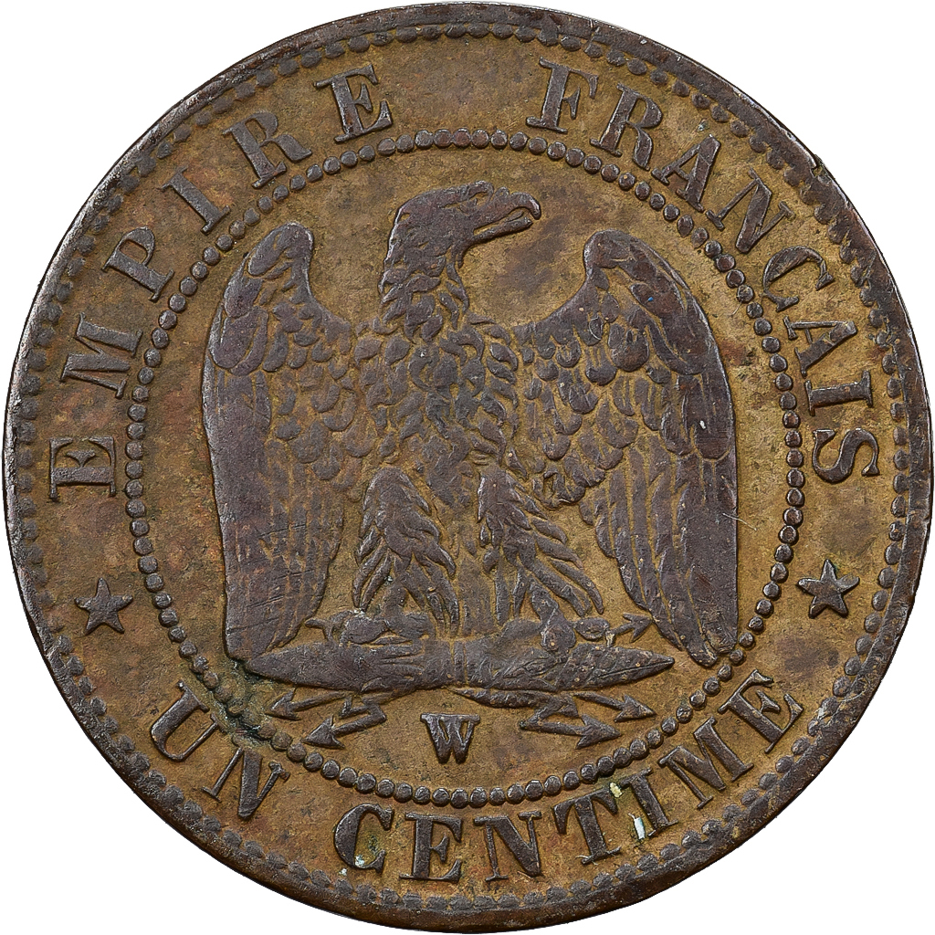 France, Napoleon III, 1 Centime, 1857, Lille, Bronze, , Gadoury:86