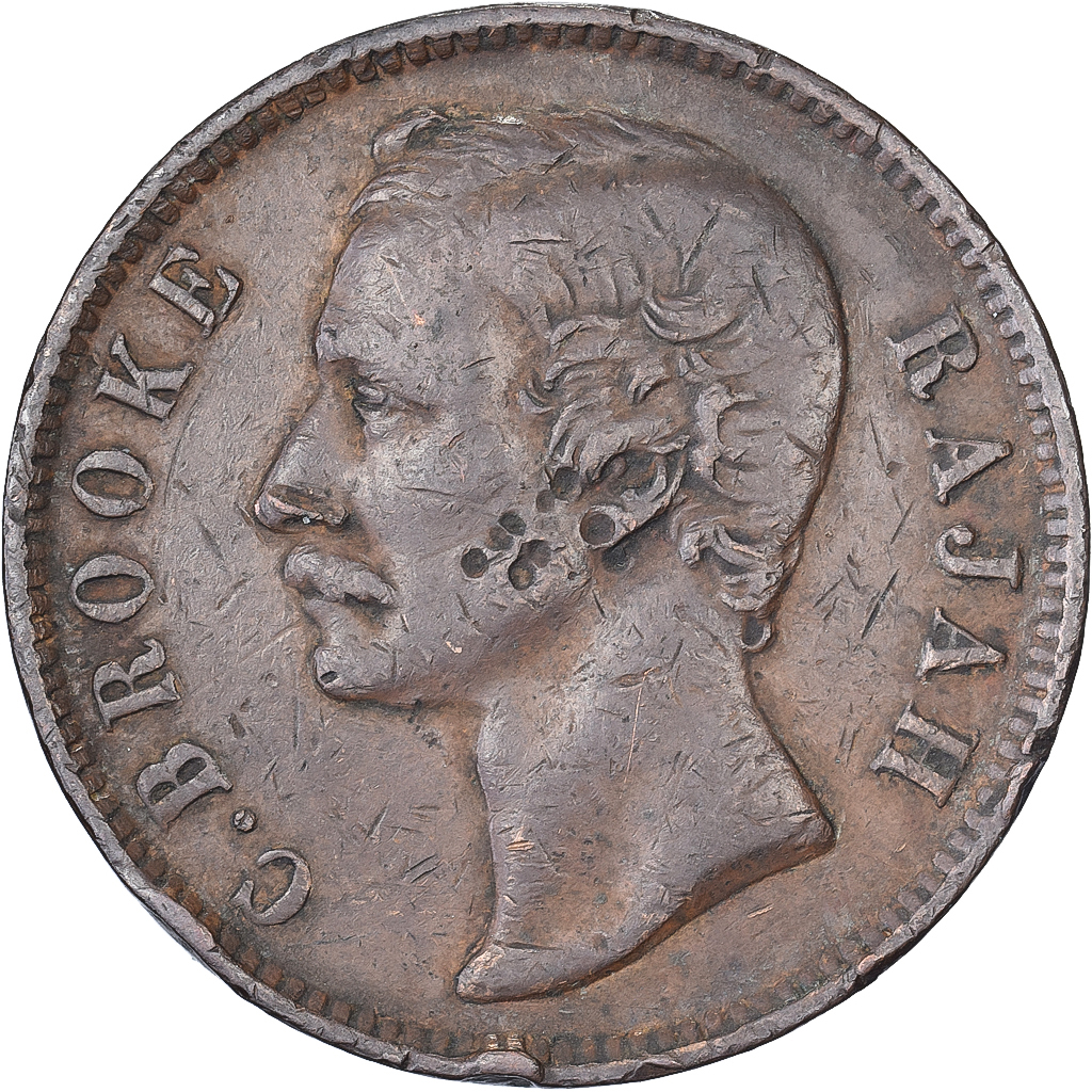 Sarawak, Charles J. Brooke, 1 Cent, 1884, Bronze, 
