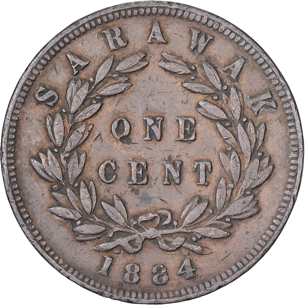 Sarawak, Charles J. Brooke, 1 Cent, 1884, Bronze, 