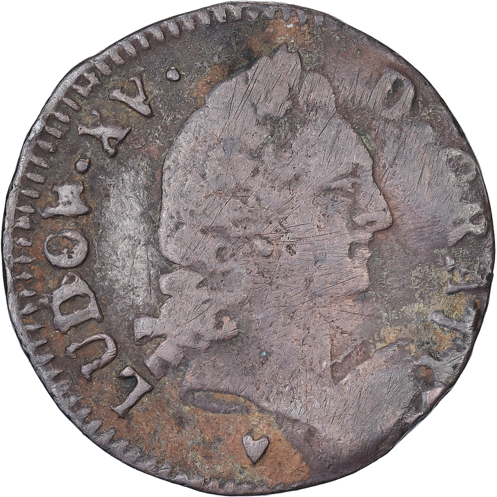 France, Louis XV, Sol, 1773, Aix, Copper, , Gadoury:279