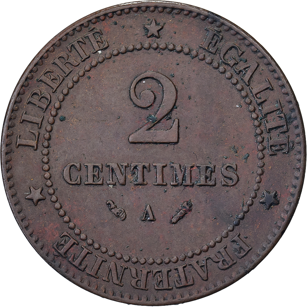 France, 2 Centimes, Cérès, 1884, Paris, Bronze, , Gadoury:105