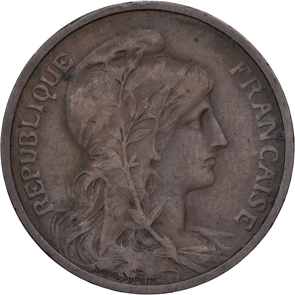 France, 5 Centimes, Daniel-Dupuis, 1904, Paris, Bronze, , Gadoury:165