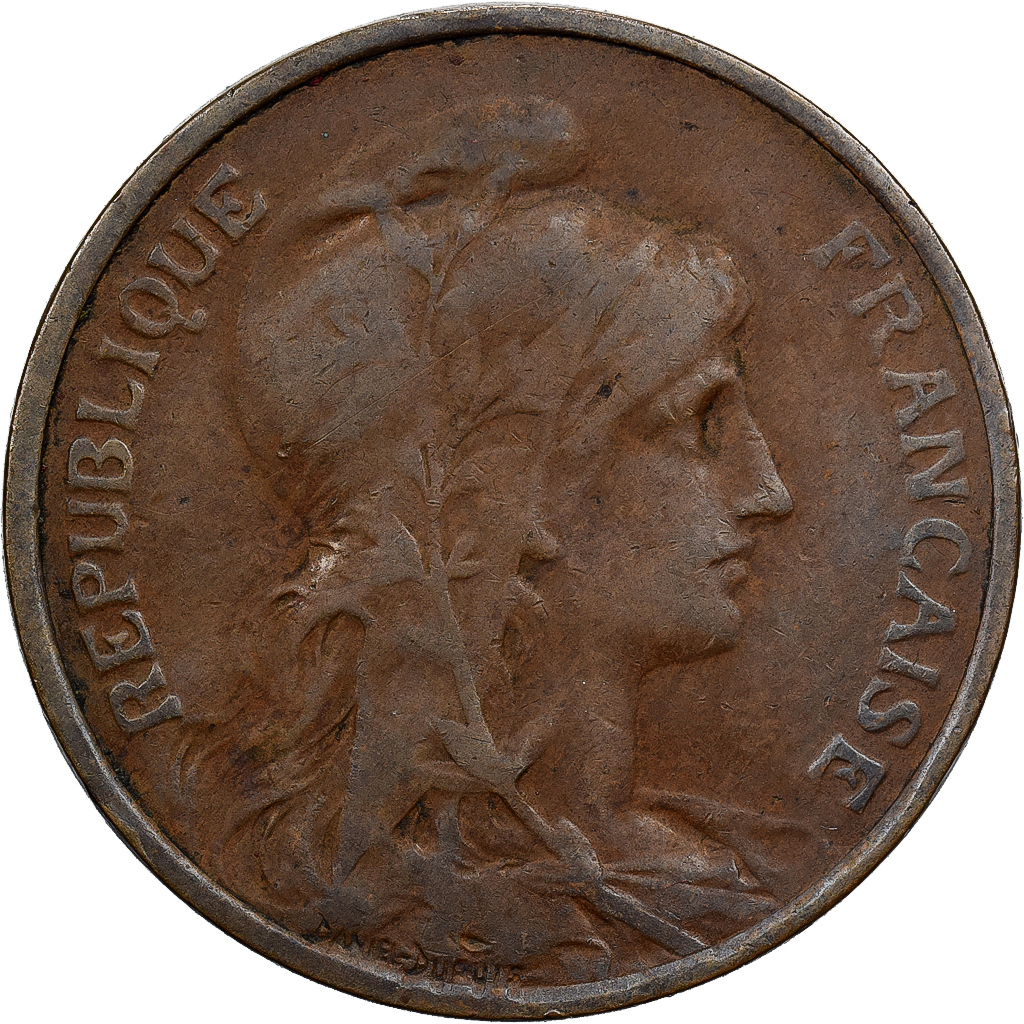 France, 5 Centimes, Daniel-Dupuis, 1911, Paris, Bronze, , Gadoury:165