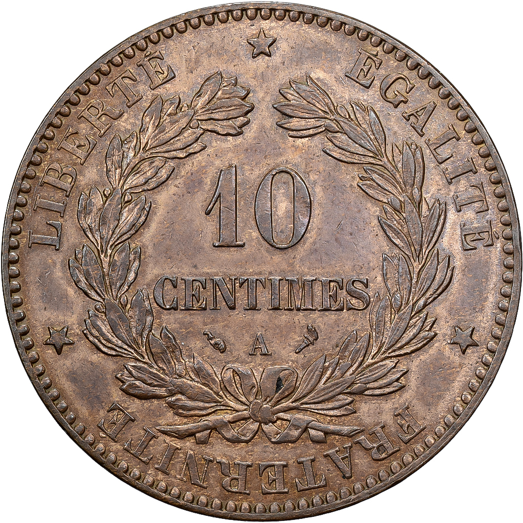 France, 10 Centimes, Cérès, 1897, Paris, Bronze, , Gadoury:265a