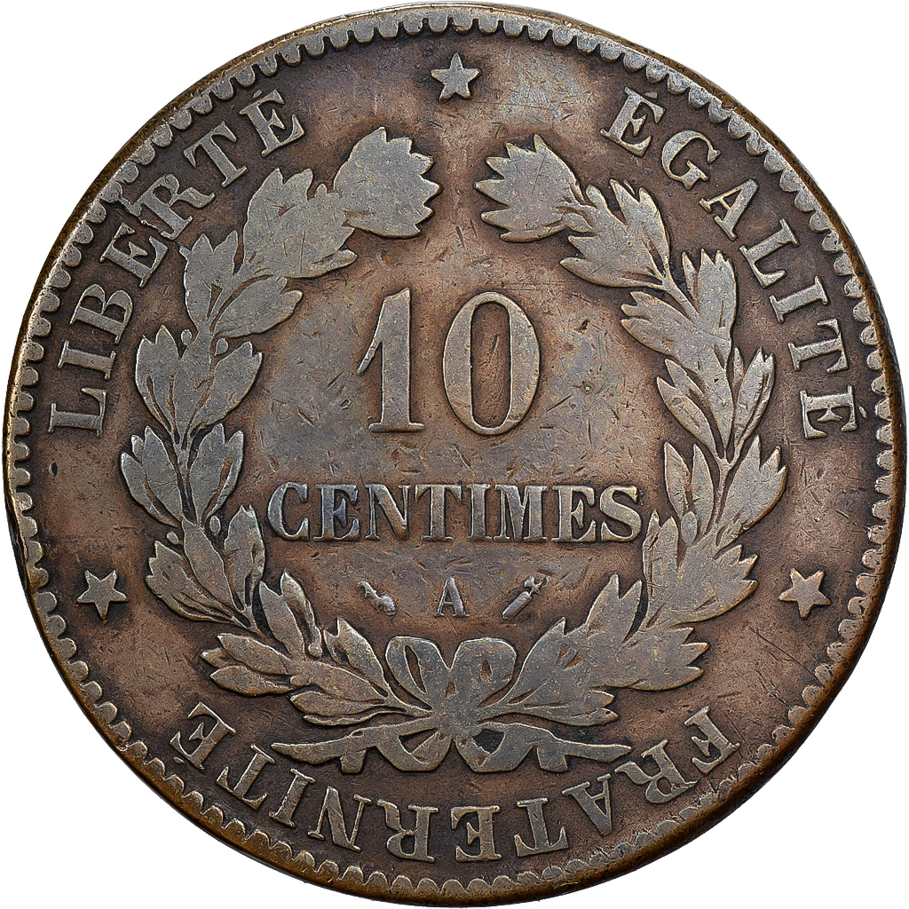 France, 10 Centimes, Cérès, 1884, Paris, Bronze, , Gadoury:265a
