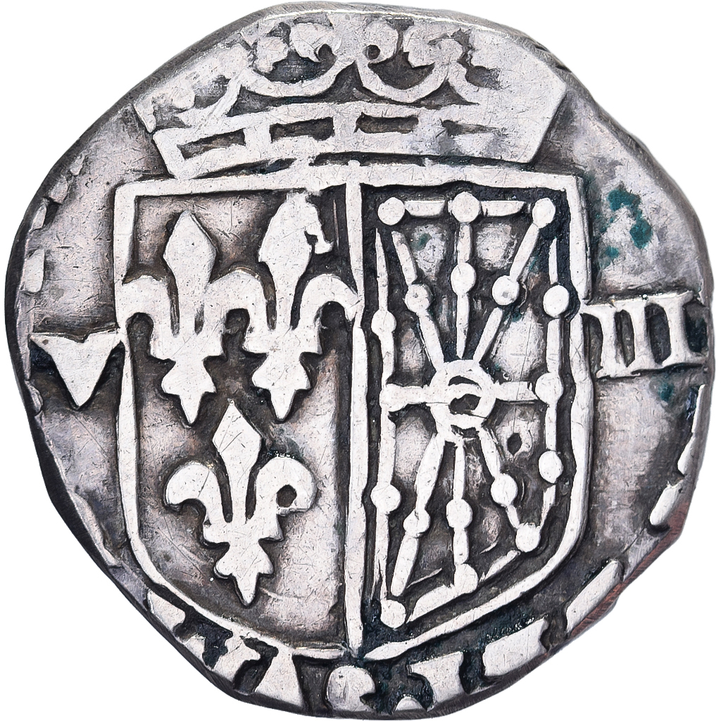 France, Henri IV, 1/8 écu de Navarre, Uncertain date, Saint-Palais, Silver