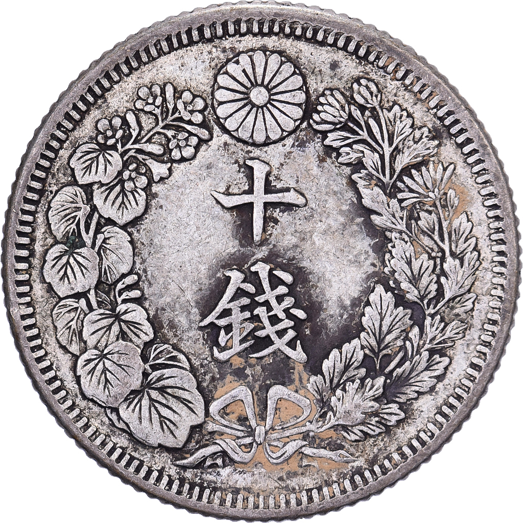 Japan, Yoshihito, 10 Sen, Taishō Era, Yr. 4 (1915), Silver, 
