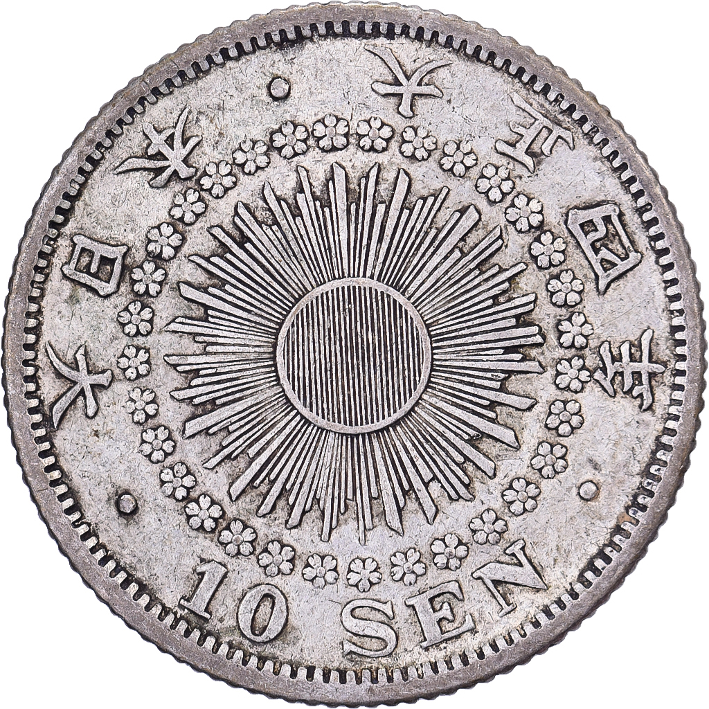 Japan, Yoshihito, 10 Sen, Taishō Era, Yr. 4 (1915), Silver, 