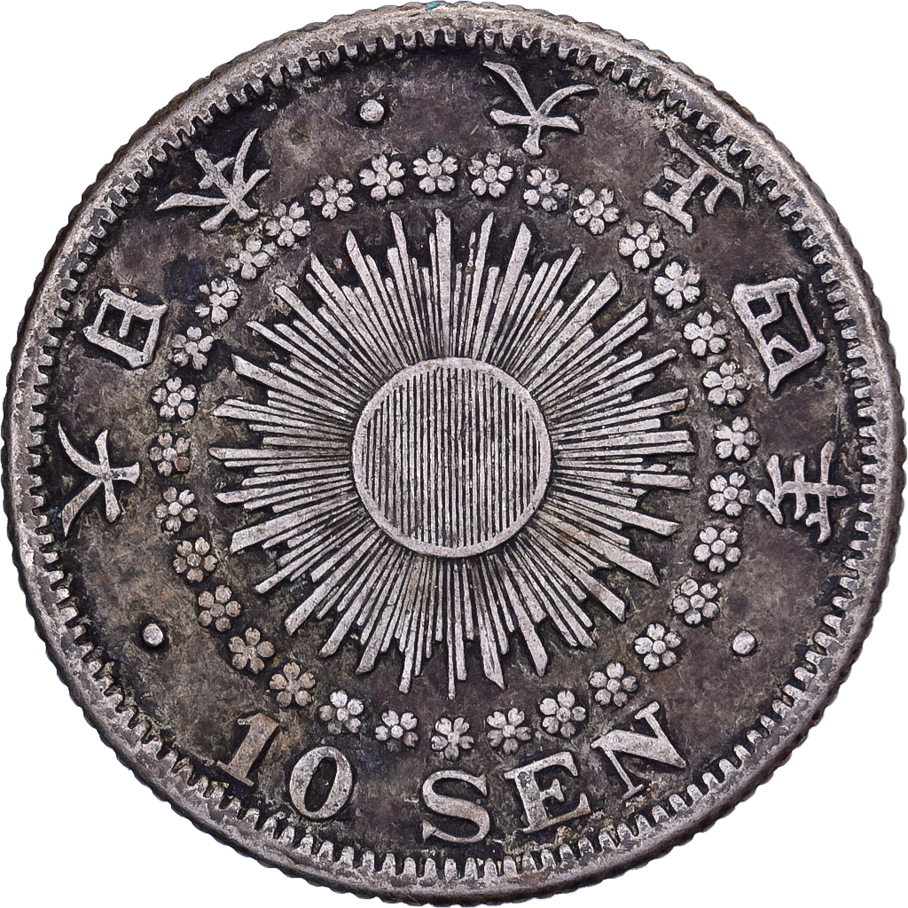Japan, Yoshihito, 10 Sen, Taishō Era, Yr. 4 (1915), Silver, 