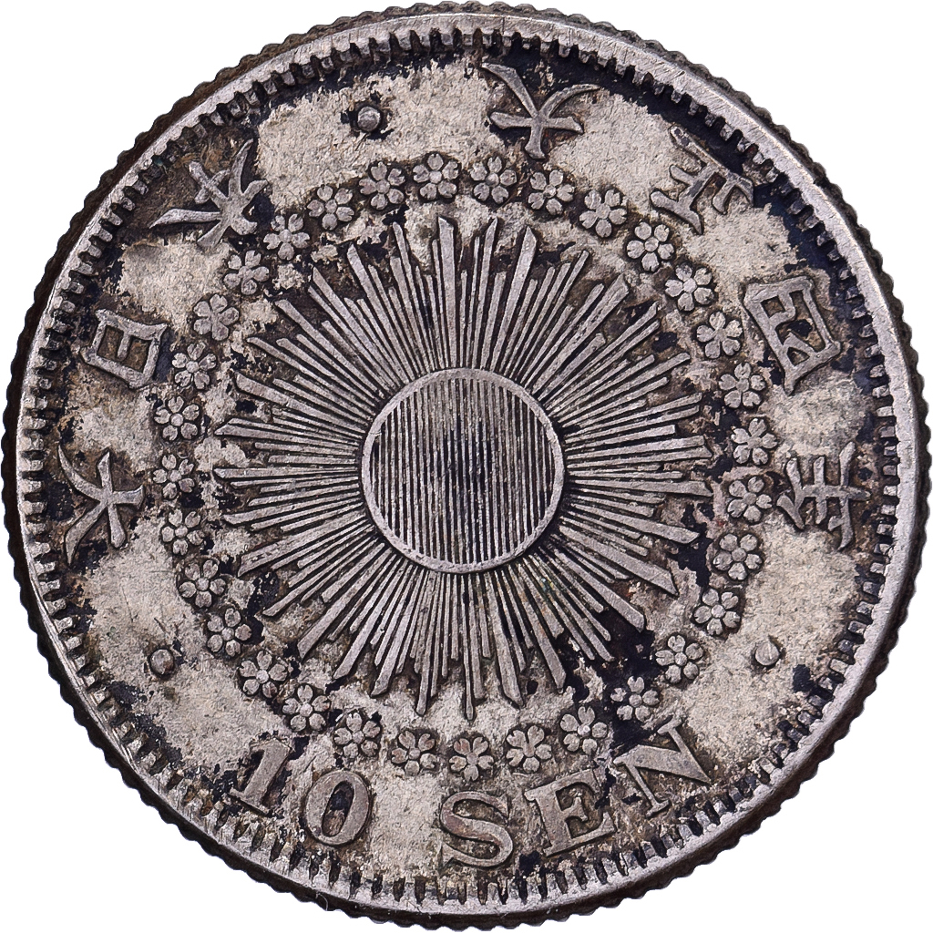 Japan, Yoshihito, 10 Sen, Taishō Era, Yr. 4 (1915), Silver, 