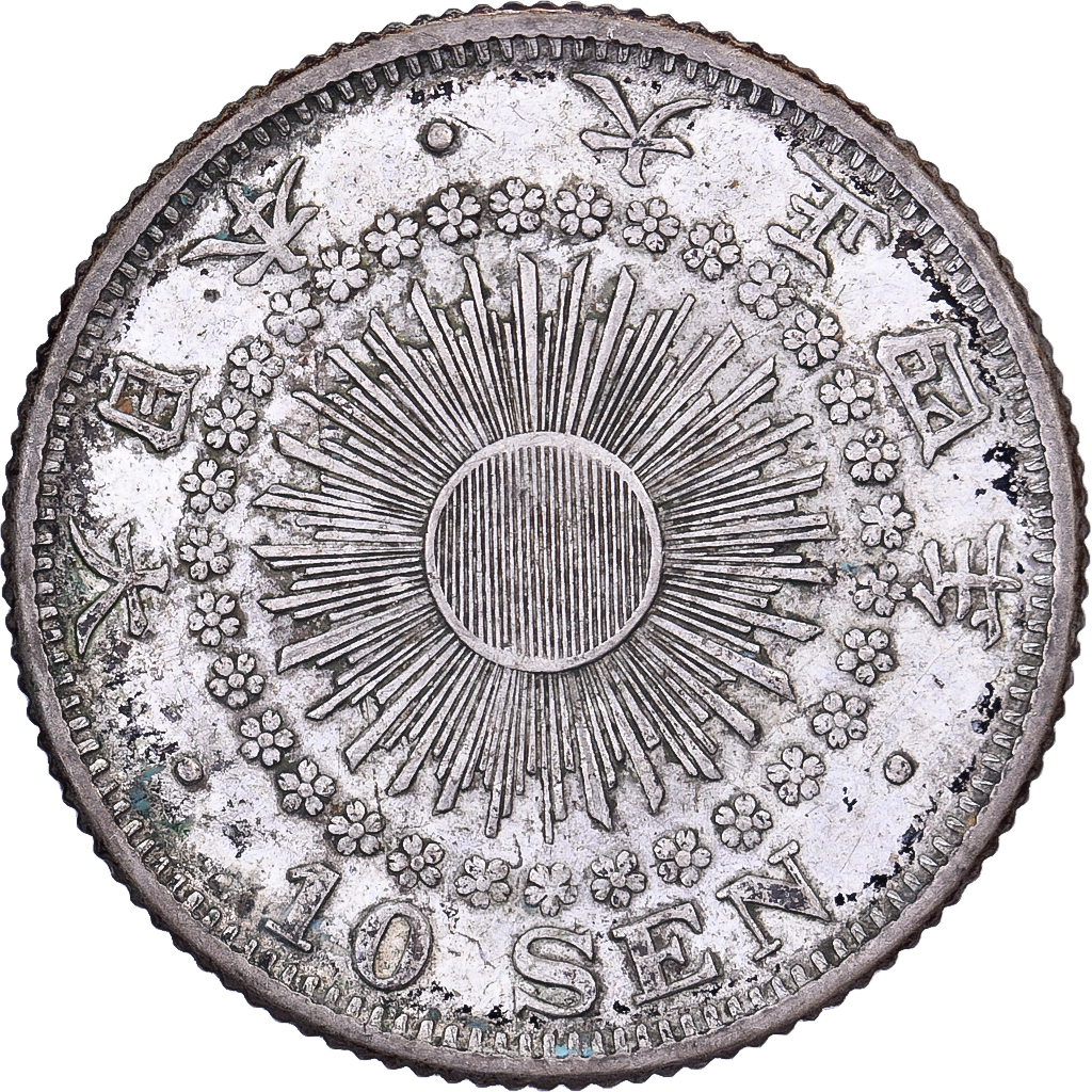 Japan, Yoshihito, 10 Sen, Taishō Era, Yr. 4 (1915), Silver, 