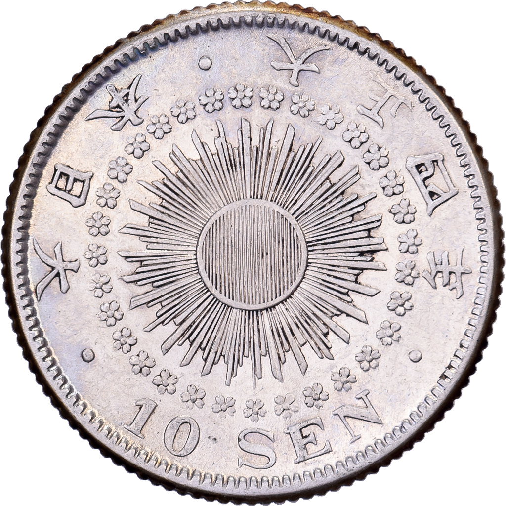 Japan, Yoshihito, 10 Sen, Taishō Era, Yr. 4 (1915), Silver, 