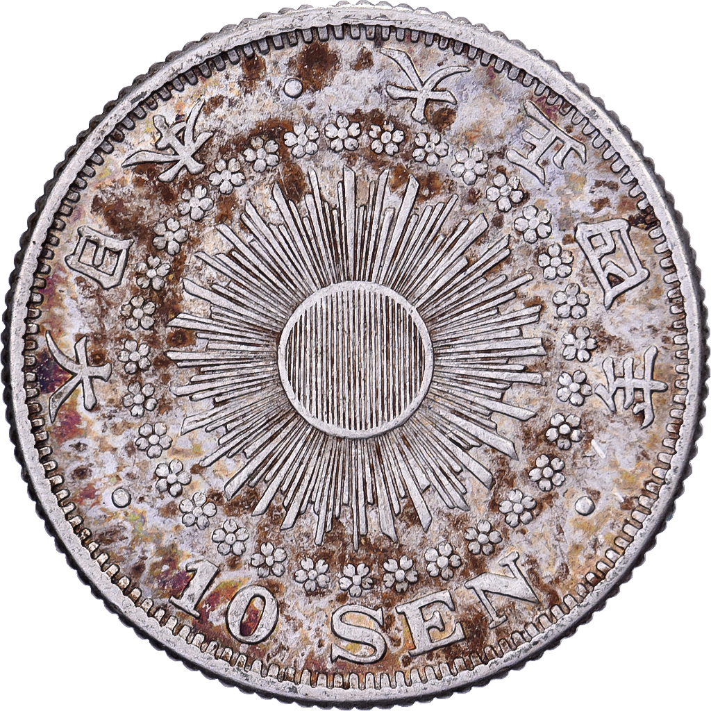 Japan, Yoshihito, 10 Sen, Taishō Era, Yr. 4 (1915), Silver, 