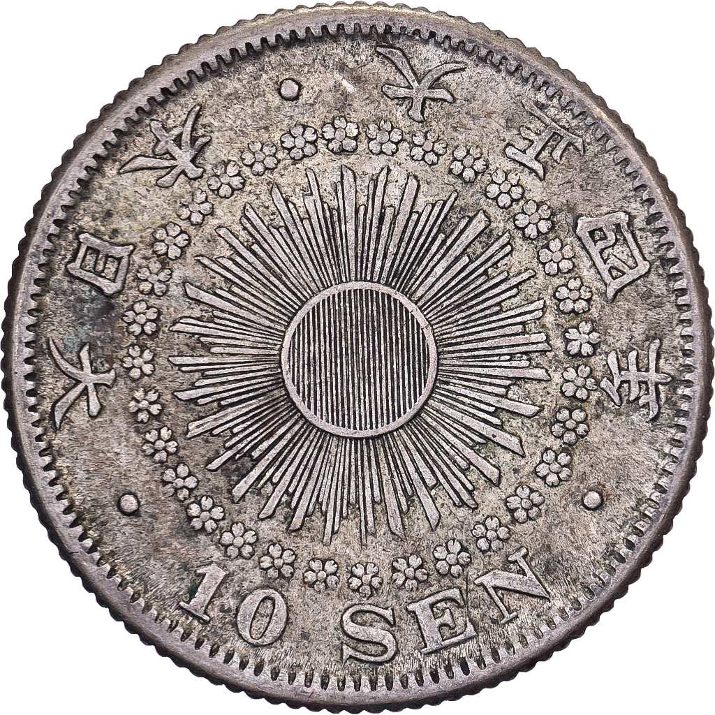 Japan, Yoshihito, 10 Sen, Taishō Era, Yr. 4 (1915), Silver, 