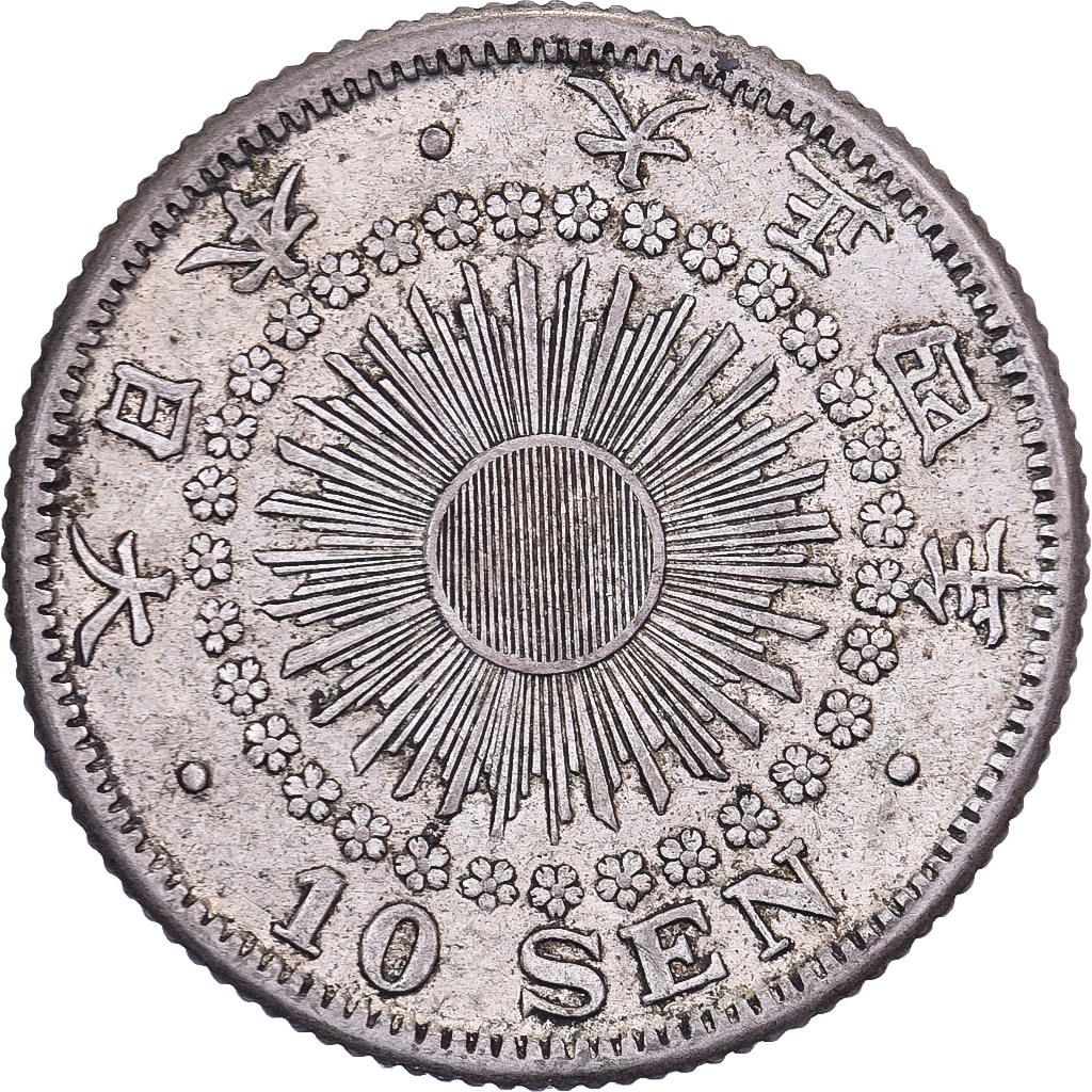 Japan, Yoshihito, 10 Sen, Taishō Era, Yr. 4 (1915), Silver, 