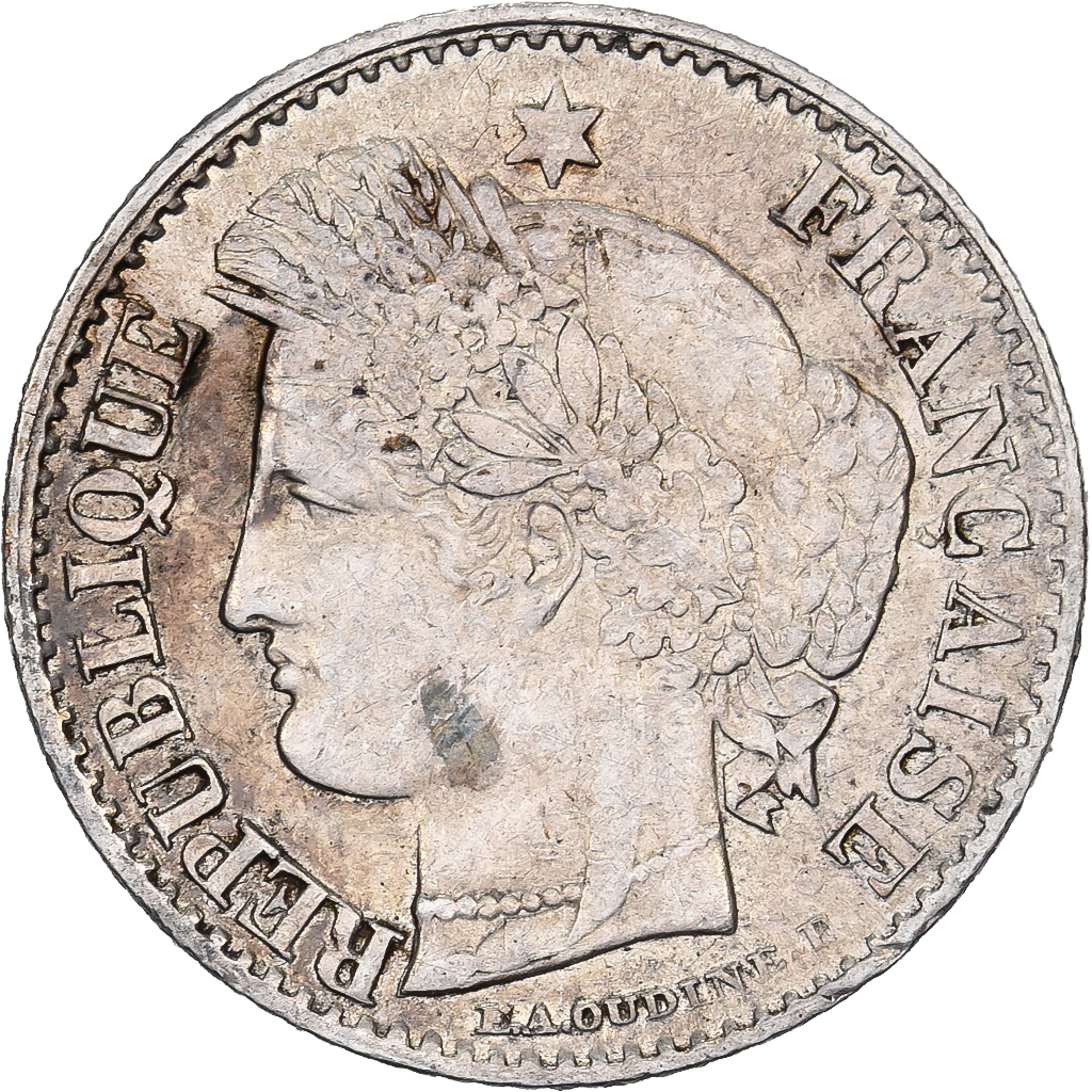 France, 20 Centimes, Cérès, 1851, Paris, Silver, AU(50-53), Gadoury:303