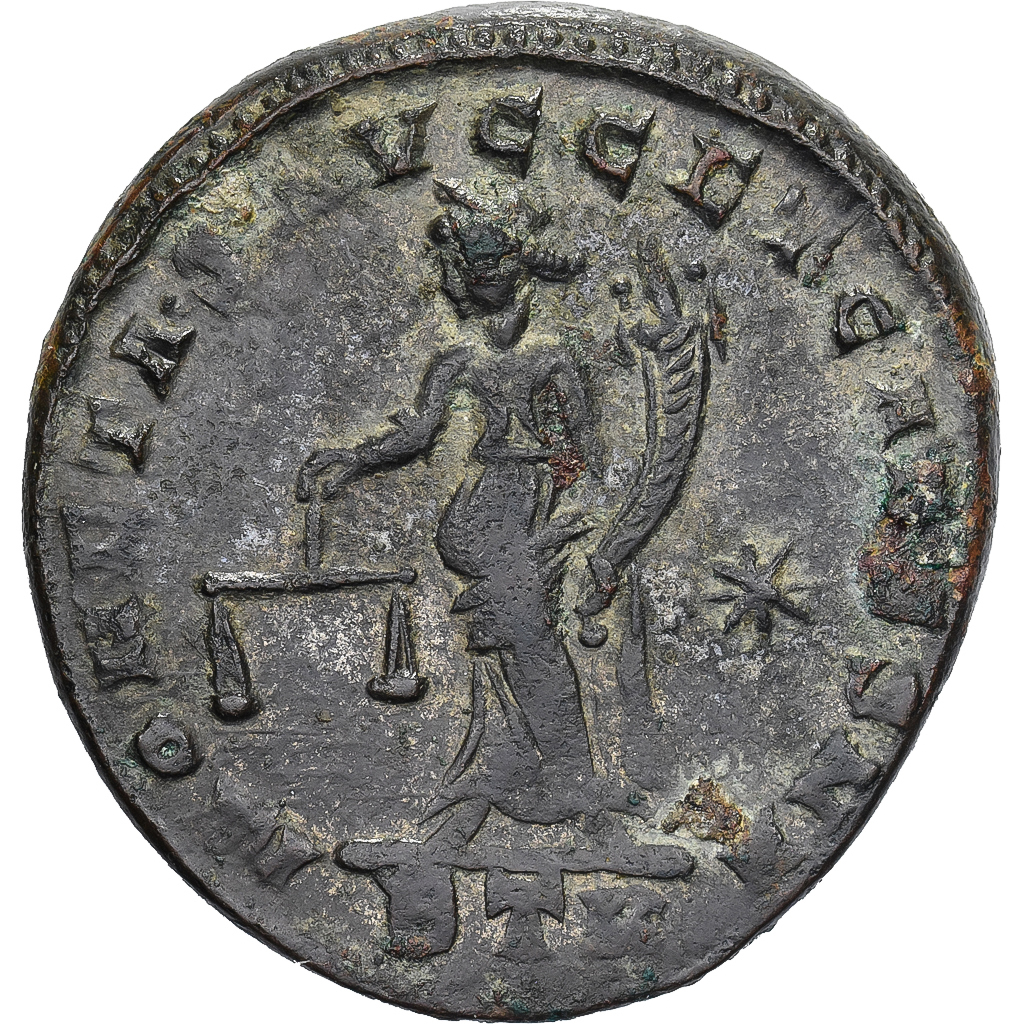 Maximianus, Follis, 300-301, Trier, Bronze, AU, RIC:438b
