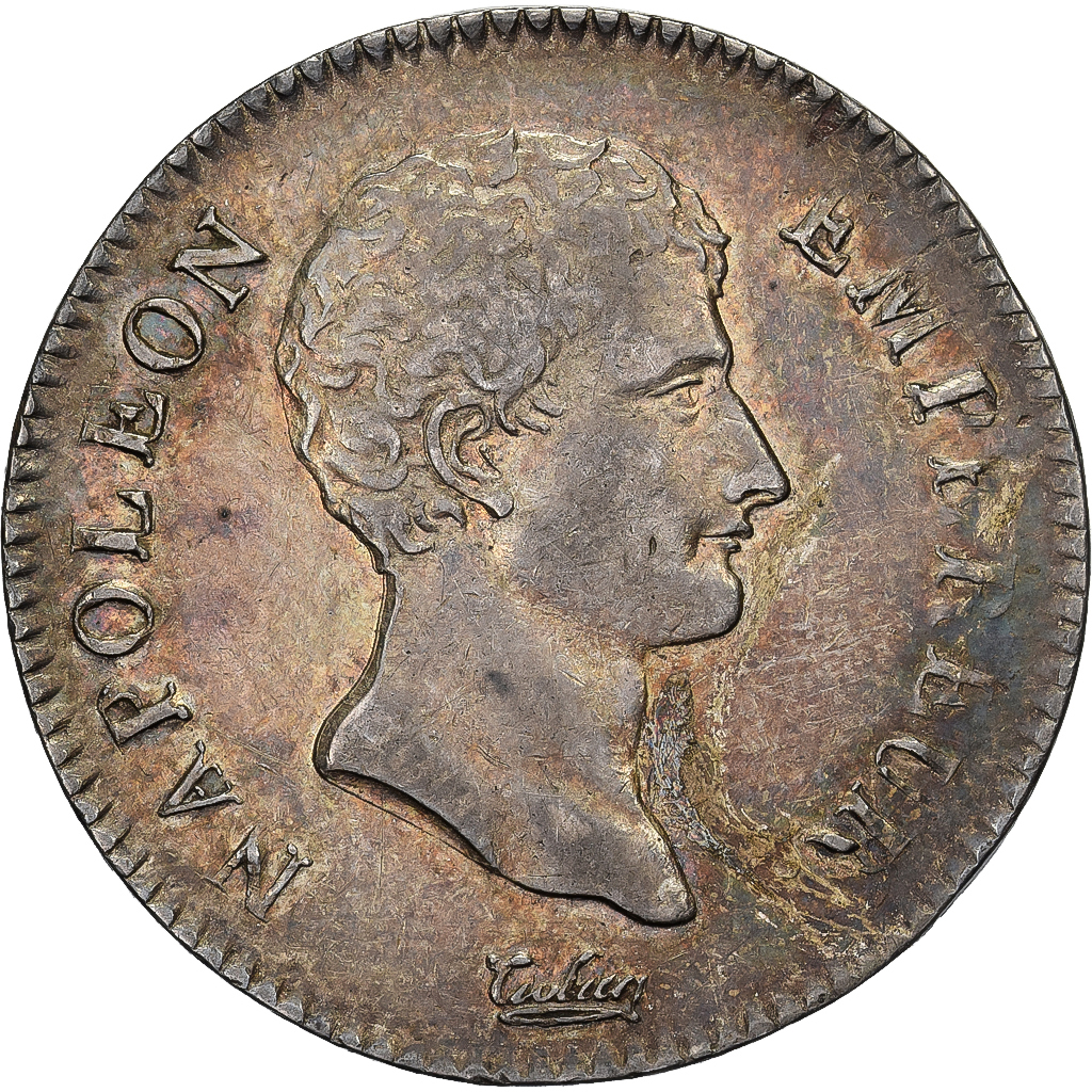 France, Napoleon I, 2 Francs, AN 13, Paris, Silver, AU, Gadoury:495