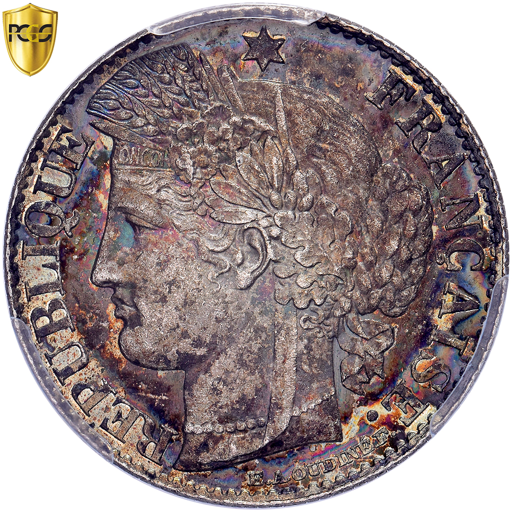 France, 50 Centimes, Cérès, 18-- (1896), Paris, Specimen, Silver, MS(60-62)