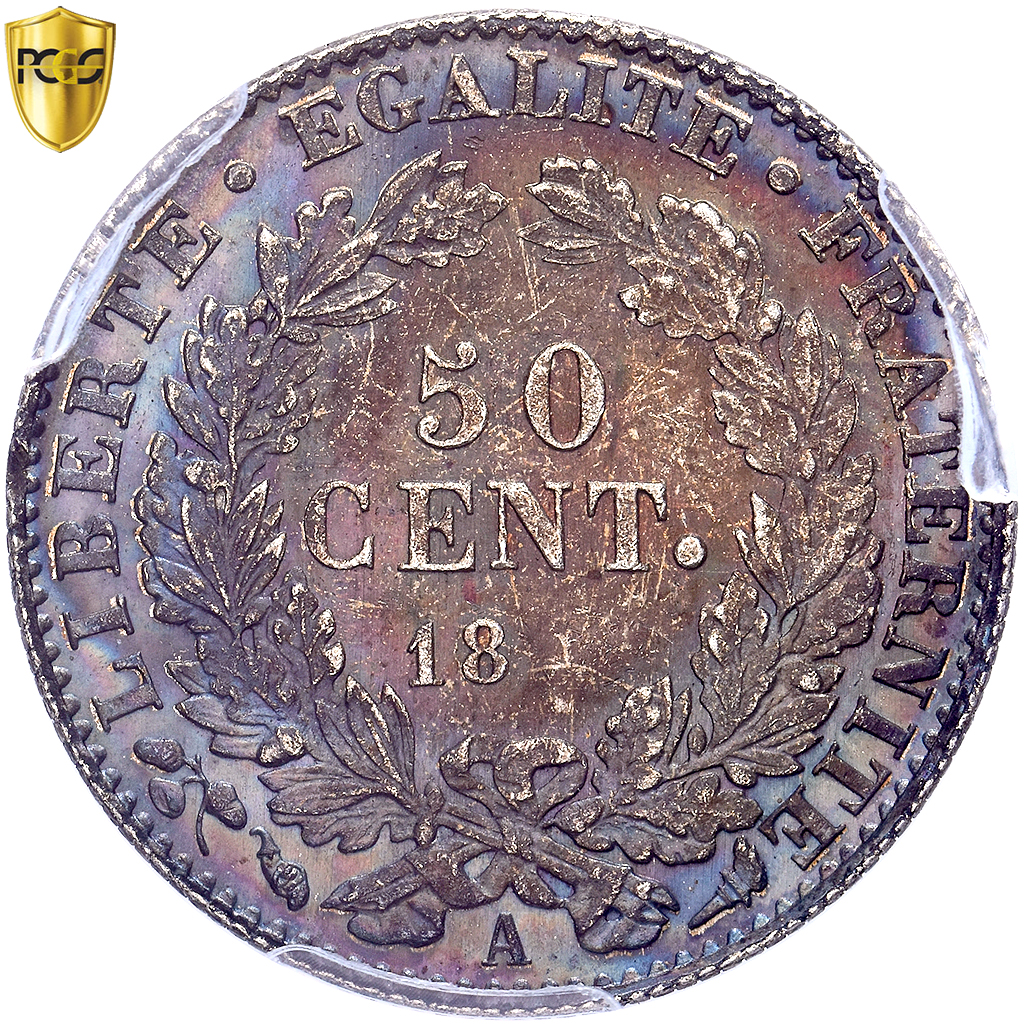 France, 50 Centimes, Cérès, 18-- (1896), Paris, Specimen, Silver, MS(60-62)