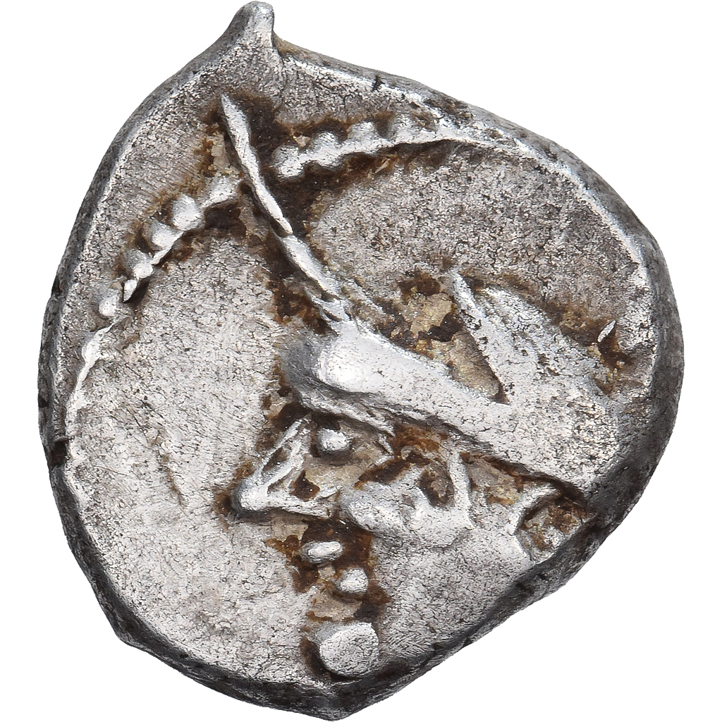 Allobroges, Denier à l'hippocampe, 2nd-1st centuries BC, Zilver, ZF+
