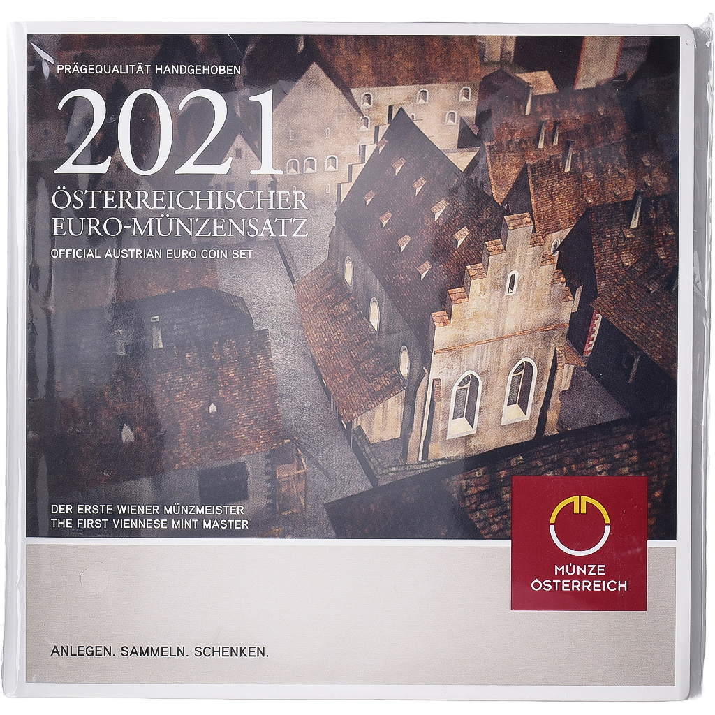 Österreich, Set 1 ct. - 2 Euro, BU, 2021, Vienna, STGL