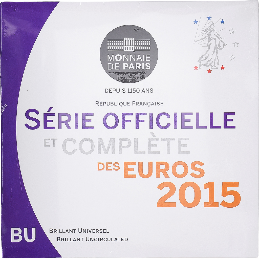 Frankreich, Coffret 1c. à 2€, BU, 2015, MDP, Silber, STGL