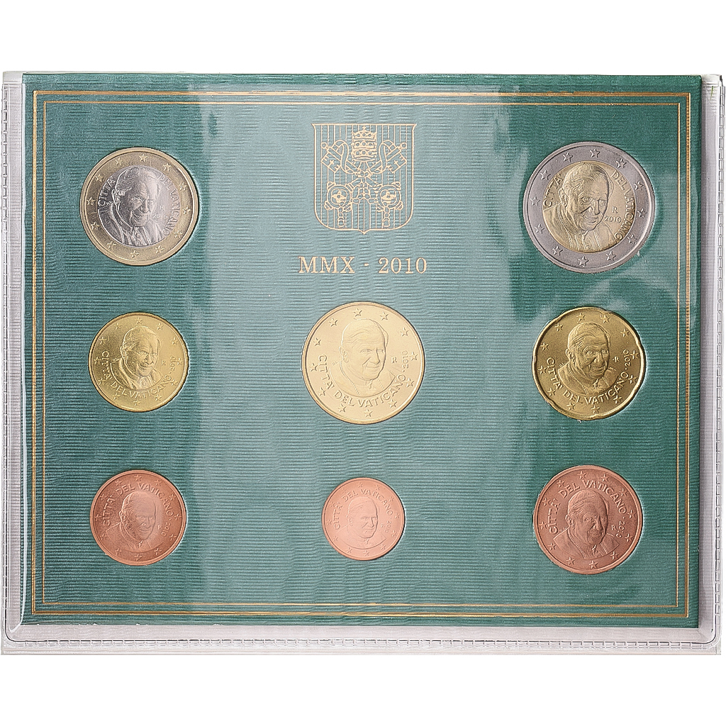 Vatikanstadt, Pope Benedict XVI, Set 1 ct. - 2 Euro, BU, 2010, Rome, STGL
