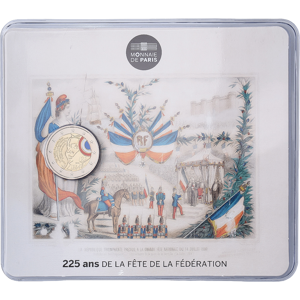 Frankreich, 2 Euro, fête de la Fédération, Colorized, BU, 2015, MDP