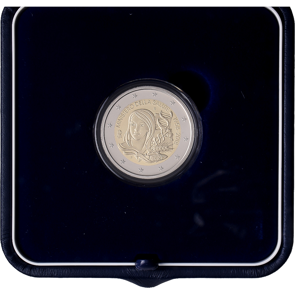 Italien, 2 Euro, 60ème anniversaire du Ministère de la santé, PP, 2018, Rome