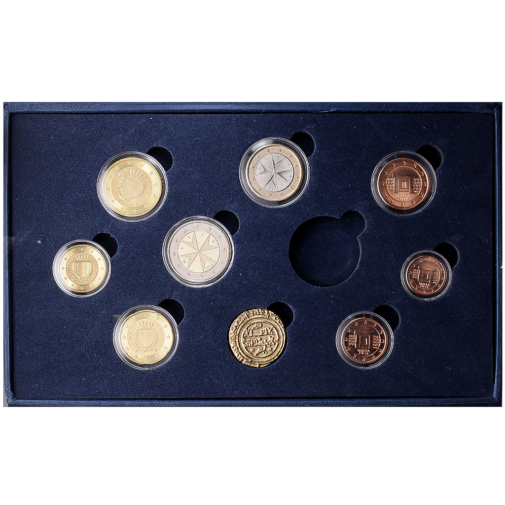 Malte, Coffret 1 ct. - 2 Euro + Jeton, Incomplet, BU, 2014, FDC