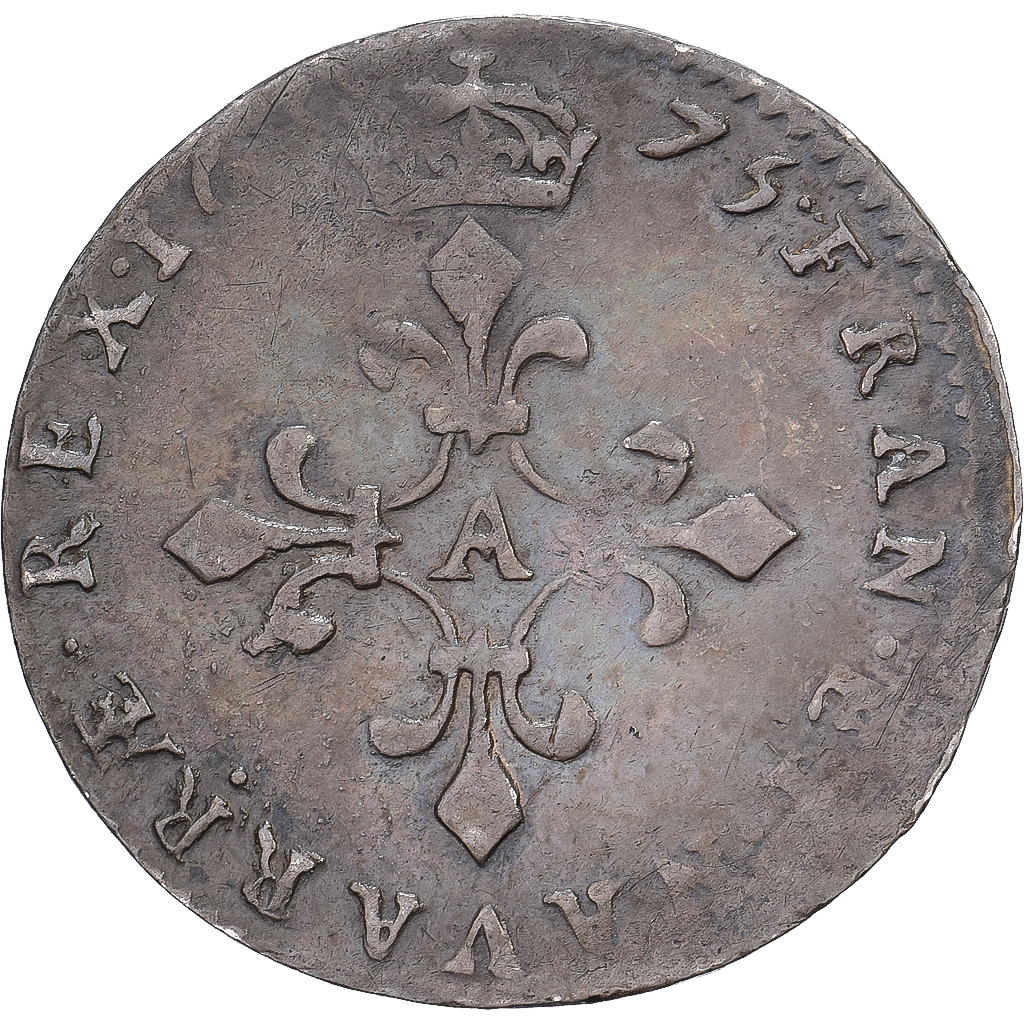 France, Louis XIV, 4 Sols des Traitants, 1675, Paris, Silver, AU