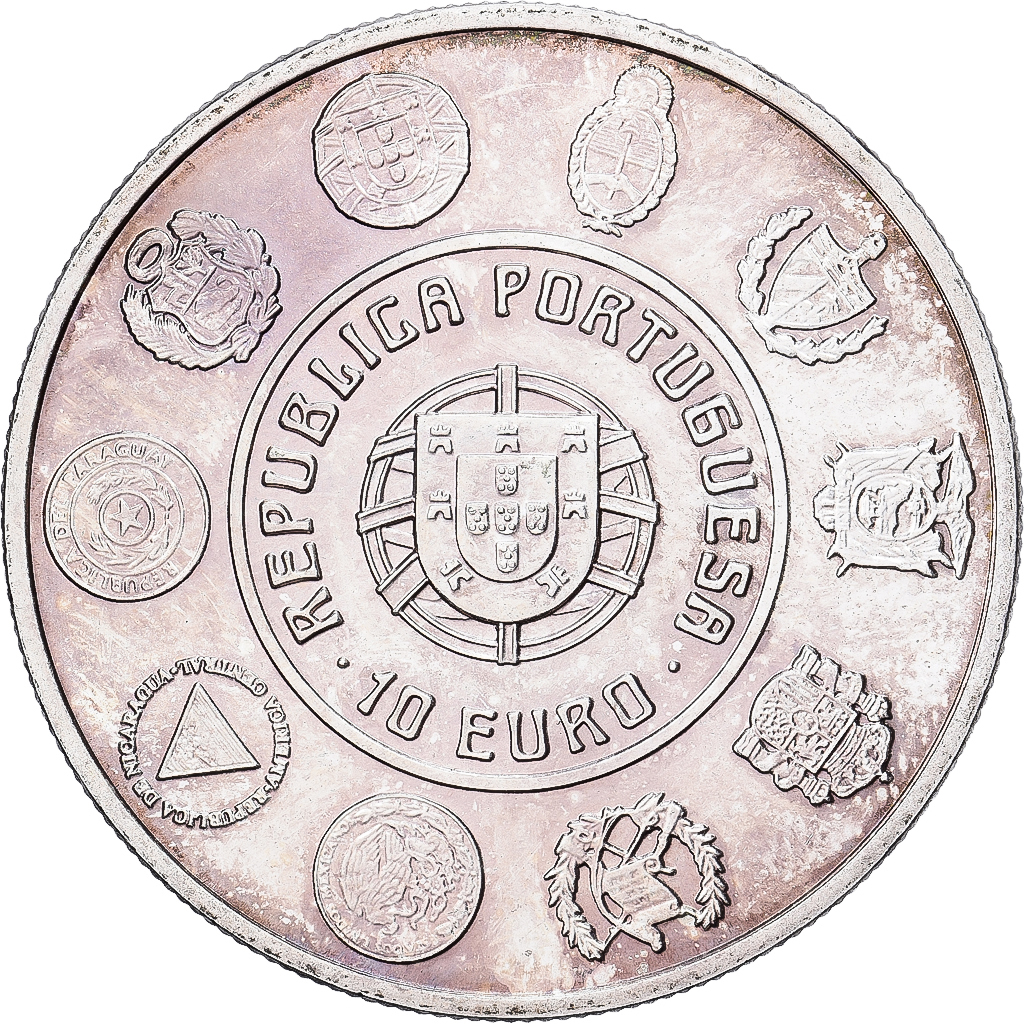 Portugal, 10 Euro, 2003, Lisbon, Silver, AU, KM:748